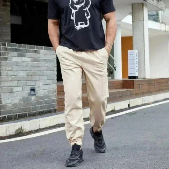 Other - Casual Men's Cargo Pants w/Patched Pockets & Draws